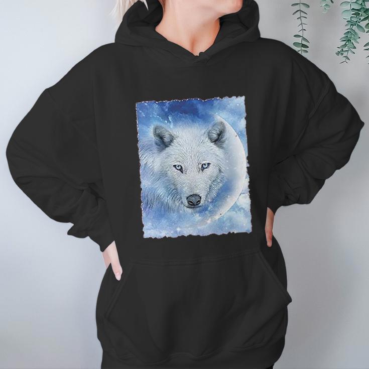 Wolf Wildlife Animal Moon Howl Nature Wolfpack Women Hoodie Gifts for Her