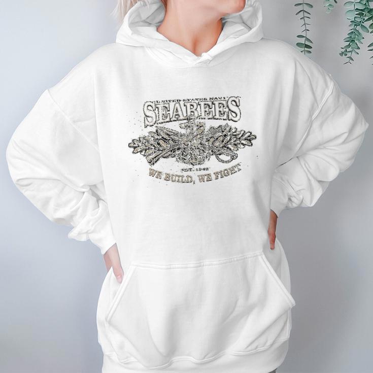 762 Design Usn Seabees Heather Military Green Women Hoodie Gifts for Her