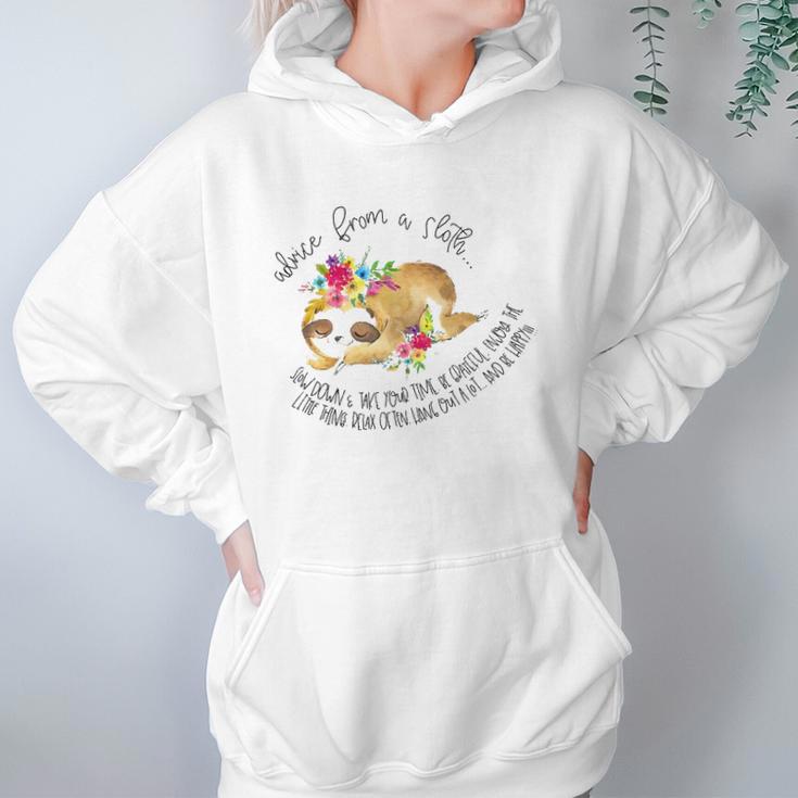 Advice From A Sloth Graphic Women Hoodie Gifts for Her