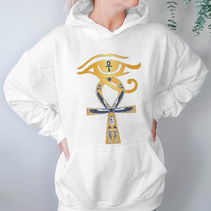 Ancient Egypt God Eye Of Horus Ankh Egyptian Symbol Women Hoodie Gifts for Her