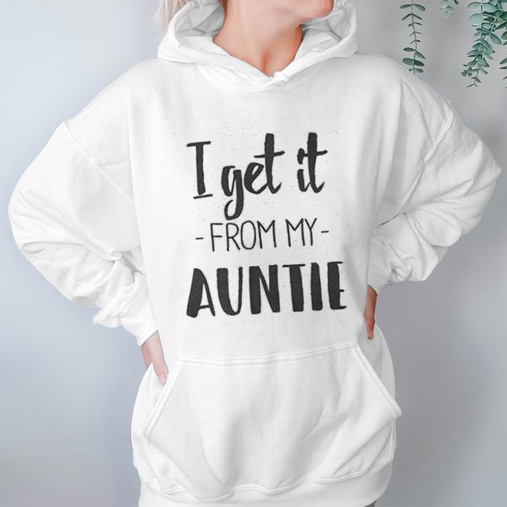 I Get It From My Auntie Creeper Funny Family Baby Jumpsuit Women Hoodie Gifts for Her