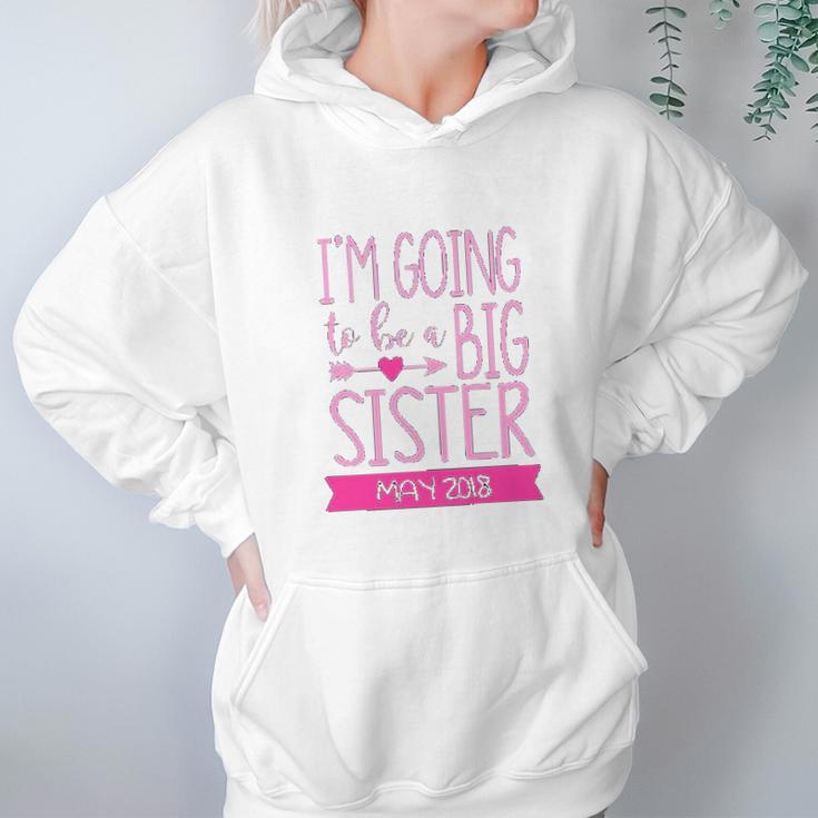 Blu Magnolia Co Girls I Am Going To Be A Big Sister Women Hoodie Gifts for Her