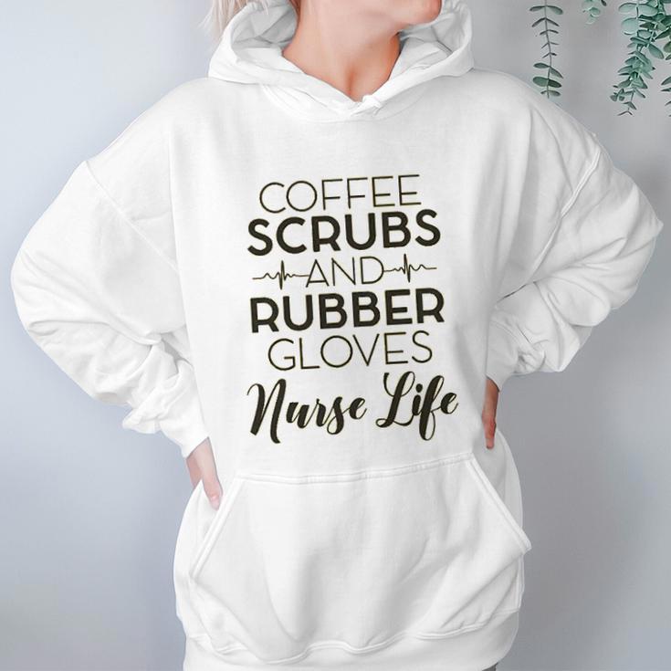 Coffee And Rubber Gloves Nurse Women Hoodie Gifts for Her