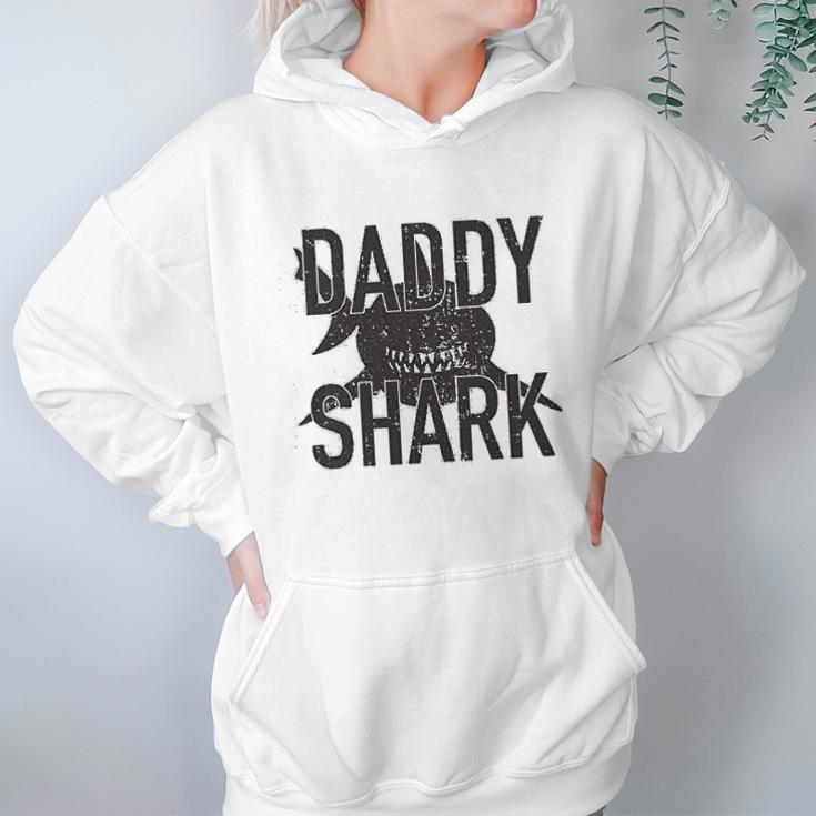 Daddy Shark Black Graphic Best Christmas Gifts For Dad Women Hoodie Gifts for Her