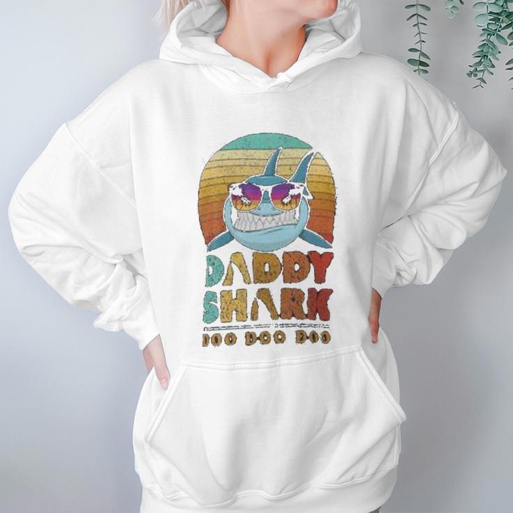 Daddy Shark Funny Fathers Day Best Christmas Gifts For Dad Women Hoodie Gifts for Her