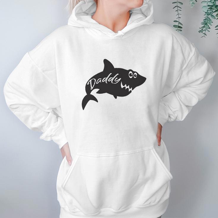 Daddy Shark Mommy Shark Dad Birthday Gifts Women Hoodie Gifts for Her