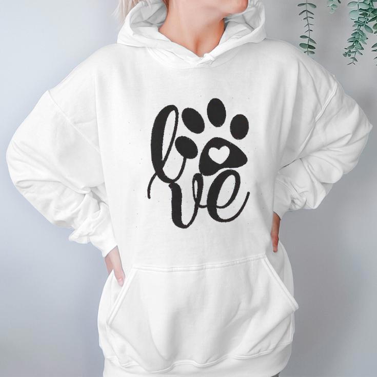 Dog Mom Life Cute Dog Paw Print Women Hoodie Gifts for Her