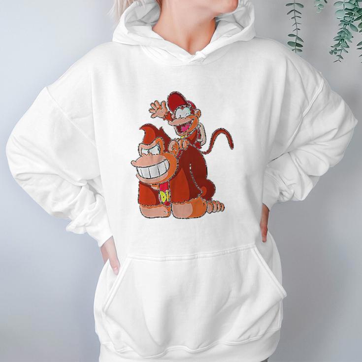 Donkey And Diddy Kong Piggy Back Ride Cute Gaming Women Hoodie Gifts for Her