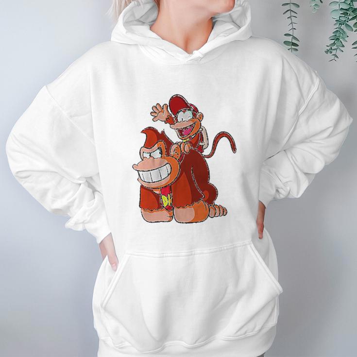 Donkey And Diddy Kong Piggy Back Ride Cute Women Hoodie Gifts for Her