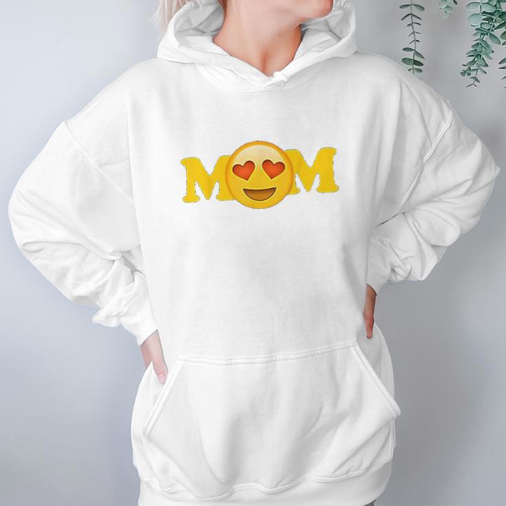 Emoji Mothers Day For Women Mom Heart Eyes Emoji Love Women Hoodie Gifts for Her