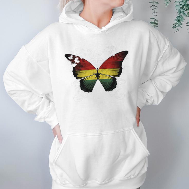 Ghana Flag Ghanaian Flag Butterfly Women Hoodie Gifts for Her