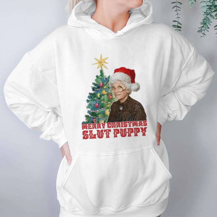 Golden Girls Sophia Merry Christmas Slut Puppy Hoodie Women Hoodie Gifts for Her