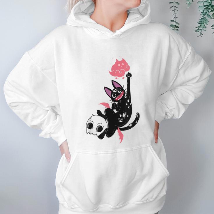 Kawaii Black Cat Pastel Goth Lovers Emo Cat Men Women T-Shirt Graphic Print Casual Unisex Tee Women Hoodie Gifts for Her