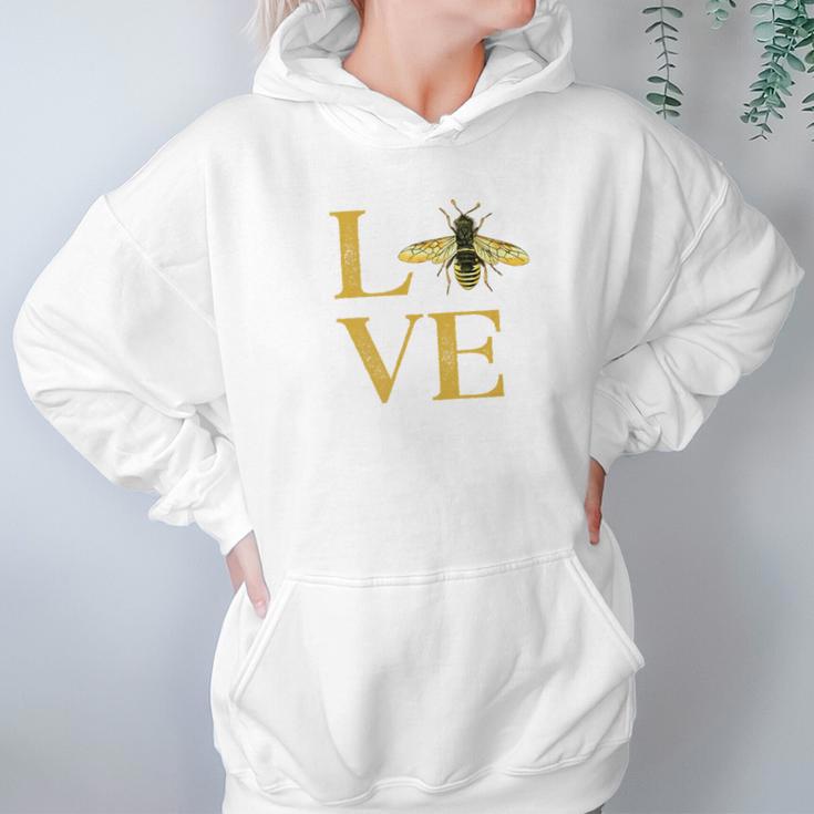 Love Bees Beekeeper Gift Cute Honey Bee Women Hoodie Gifts for Her