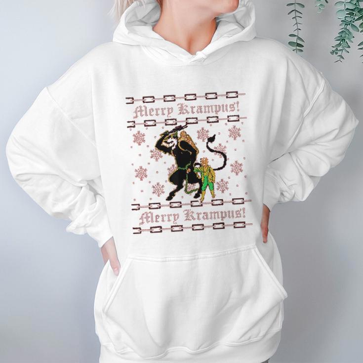 Merry Krampus Funny Ugly Christmas Women Hoodie Gifts for Her