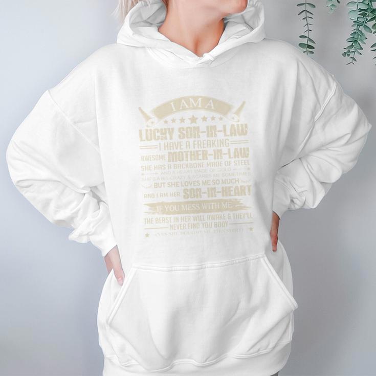 Mother In Law Lucky Son In Law Of Awesome Mother In Law Women Hoodie Gifts for Her