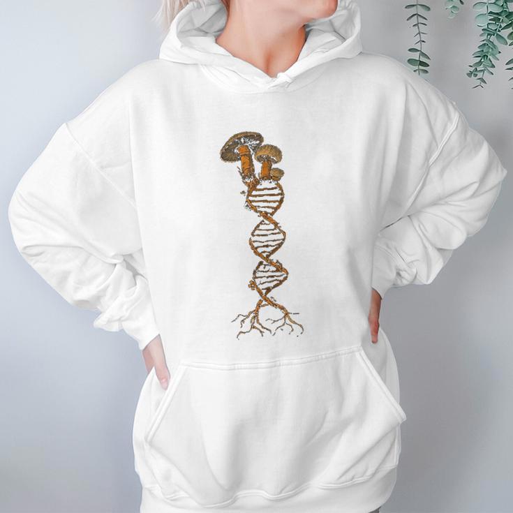 Mushroom Dna Mycology Shroom Hunter Fungi Foraging Mushrooms Women Hoodie Gifts for Her