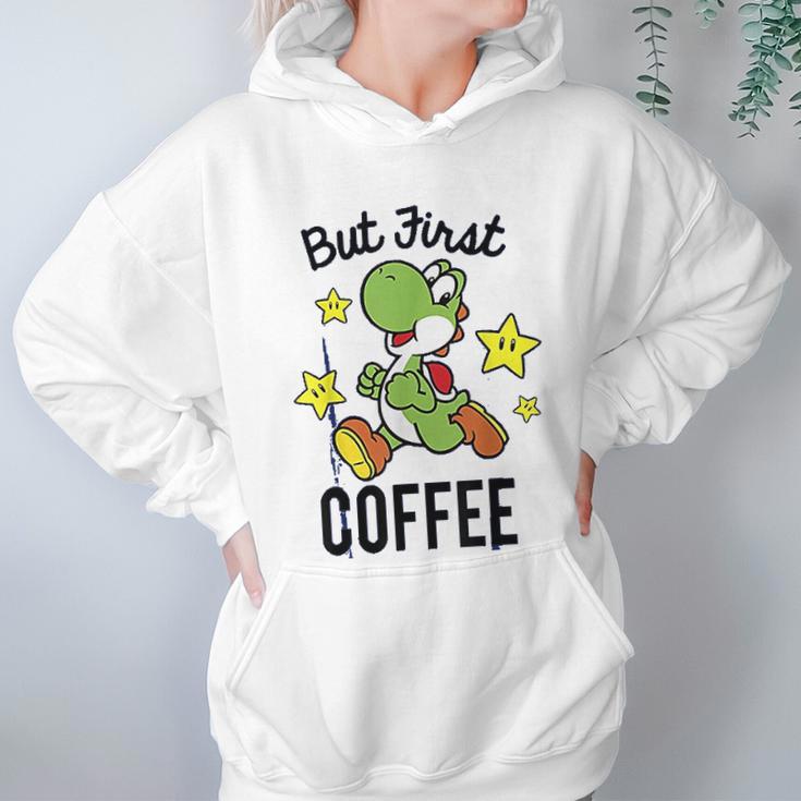 Nintendo Super Mario Yoshi Stars First Coffee Women Hoodie Gifts for Her