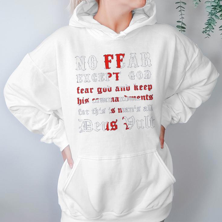 No Fear Except God Graphic Design Printed Casual Daily Basic Women Hoodie Gifts for Her