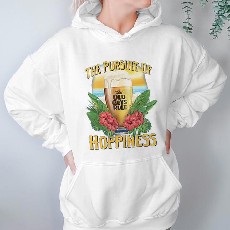 Old Guys Rule Hoppiness Iris Beer Lover Women Hoodie Gifts for Her