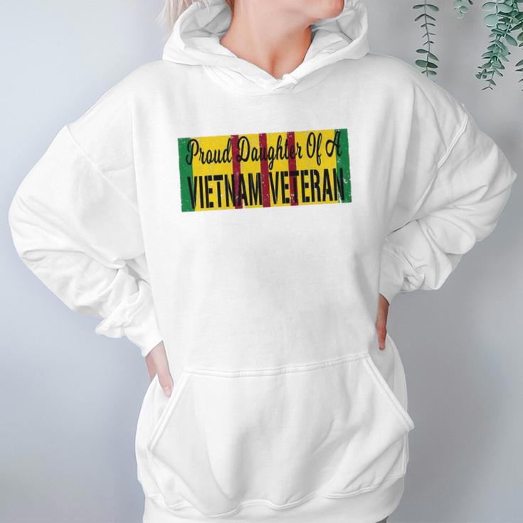 Proud Daughter Of A Vietnam Veteran Us War Service Ribbon Women Hoodie Gifts for Her