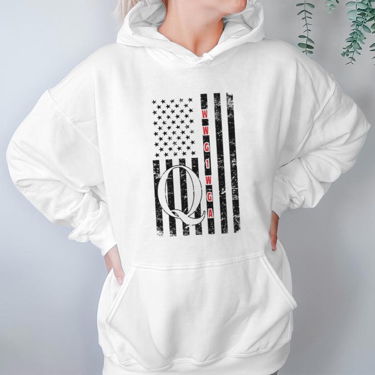 Q-Anon Flag Where We Go One We Go All Wwg1wga Coffee Mug Women Hoodie Gifts for Her