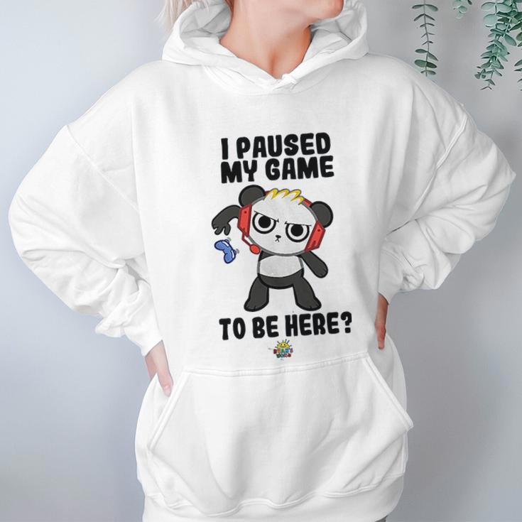 Ryans World Combo Panda I Paused My Game To Be Here Boys Women Hoodie Gifts for Her