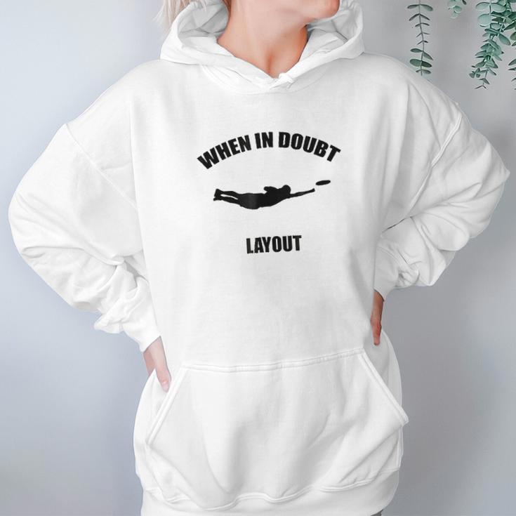 When In Doubt Layout Ultimate Frisbee Sports Women Hoodie Gifts for Her