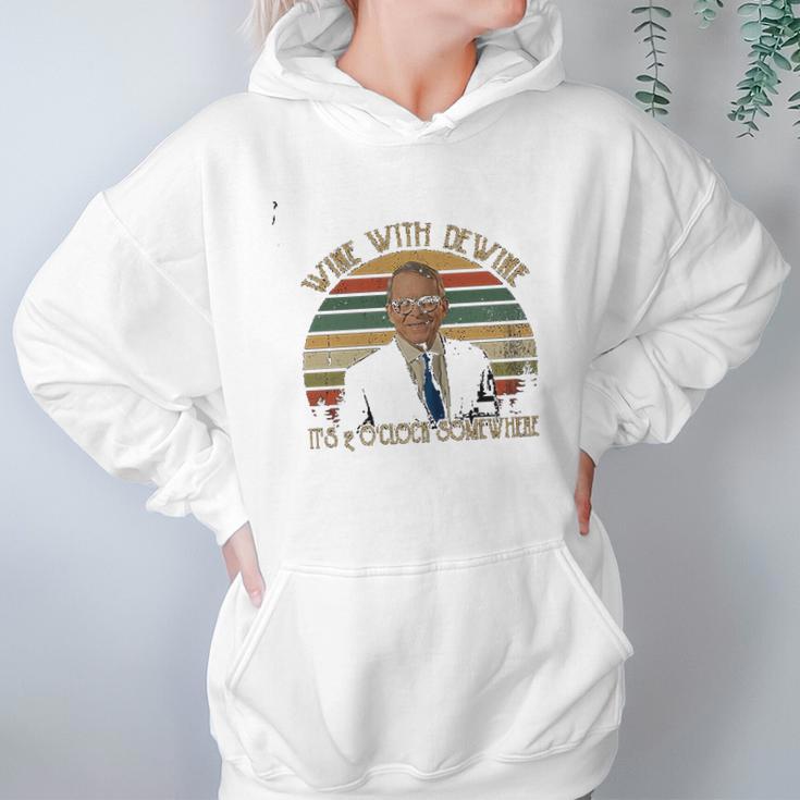 Wine With Dewine Its 2 Oclock Somewhere Vintage Retro Mike Lovers Dewine Fan Women Hoodie Gifts for Her