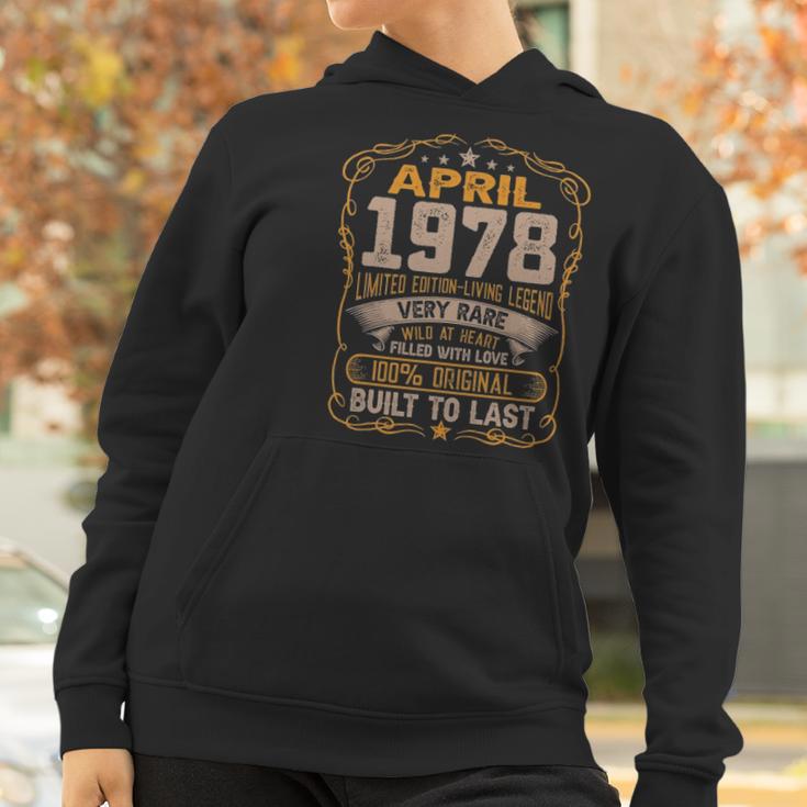 44Th Birthday Decoration April 1978 Men Women 44 Years Old Women Hoodie Gifts for Women