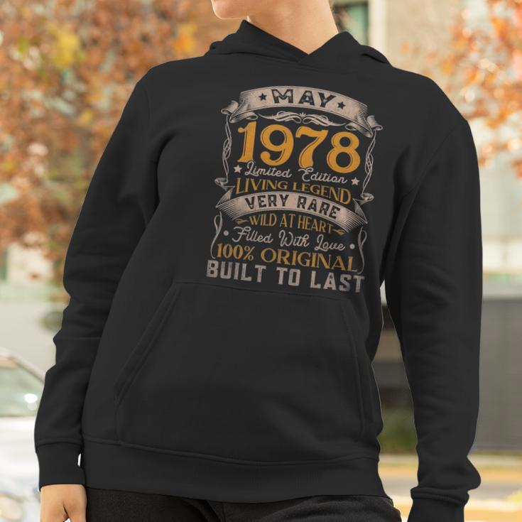 44Th Birthday Decorations May 1978 Men Women 44 Years Old Women Hoodie Gifts for Women