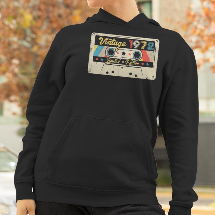 50 Years Old Vintage 1972 Cassette Tape 50Th Birthday Outfit Women Hoodie Gifts for Women