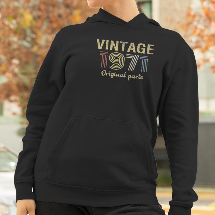 50Th Birthday Gift Retro Birthday Vintage 1971 Original Parts Women Hoodie Gifts for Women