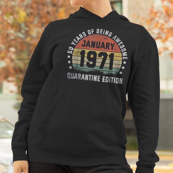 50Th January 1971 Vintage Birthday Gift Women Hoodie Gifts for Women