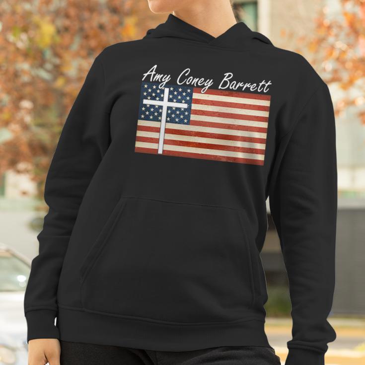 Amy Coney Barrett Christian Vintage Us Flag Women Hoodie Gifts for Women