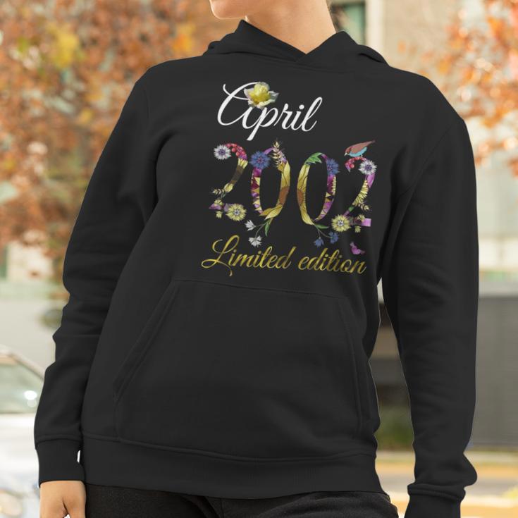 April 2002 20 Years Old Sunflower Floral 20Th Birthday Gift Women Hoodie Gifts for Women