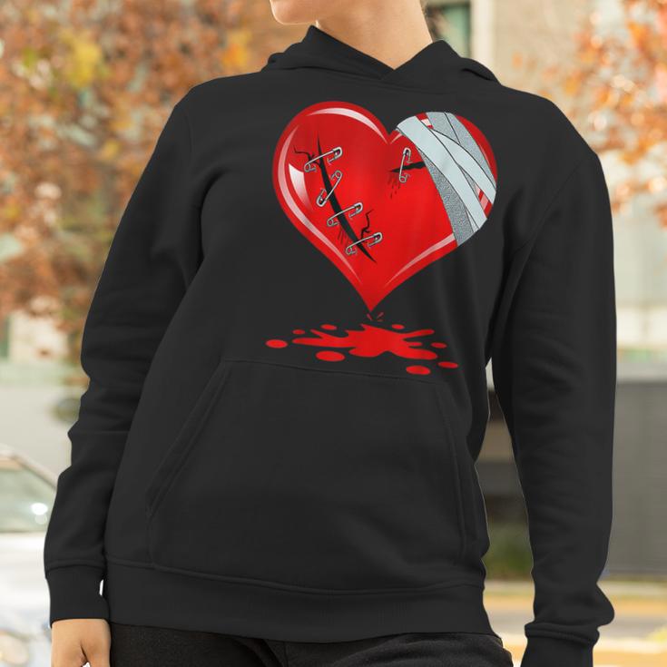 Black Broken Heart Men Women Pastel Goth Valentine Women Hoodie Gifts for Women