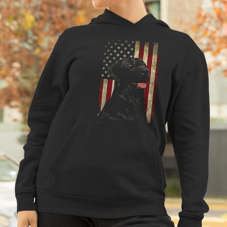 Black Labrador Gift Usa Flag Lab Owner Duck Hunter Women Hoodie Gifts for Women