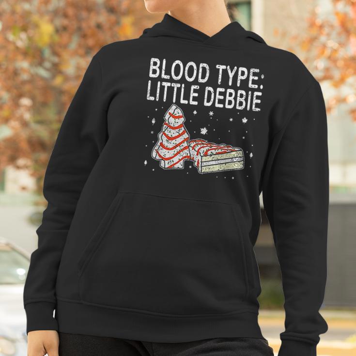 Blood Type Little Debbie Christmas Cake Funny Gift Women Hoodie Gifts for Women