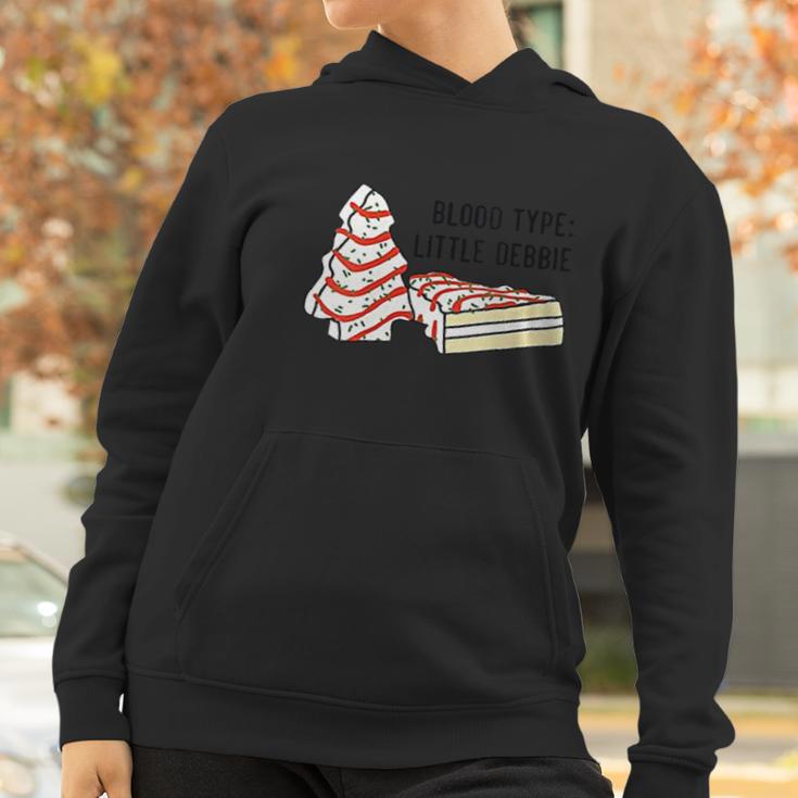 Womens Blood Type Little Debbie Inspired Tree Snack Cake Women Hoodie Gifts for Women