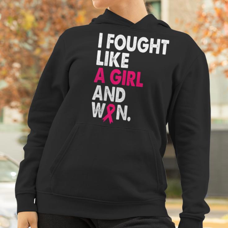 Breast Cancer Awareness I Fought Like A Girl And Won Women V2 Men Women T-Shirt Graphic Print Casual Unisex Tee Women Hoodie Gifts for Women