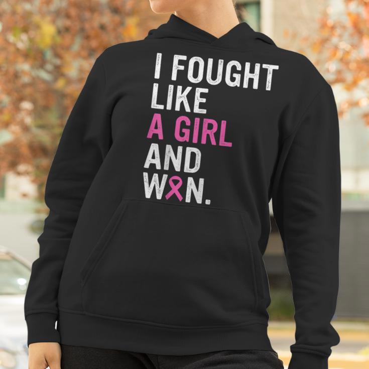 Breast Cancer Awareness I Fought Like A Girl And Won Women V3 Men Women T-Shirt Graphic Print Casual Unisex Tee Women Hoodie Gifts for Women