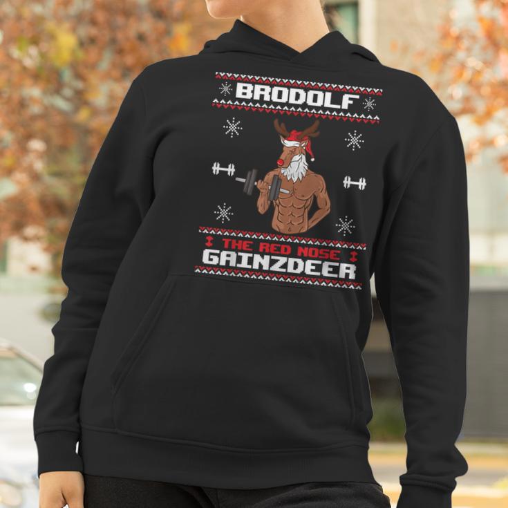 Brodolf The Red Nose Gainzdeer Gym Ugly Christmas Sweater Men Women T-Shirt Graphic Print Casual Unisex Tee Women Hoodie Gifts for Women