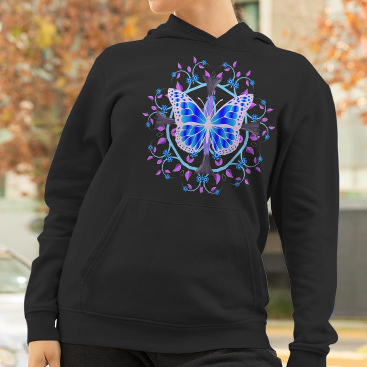 Butterfly Fantasy With Datura Bloom Mandala Design For Women Women Hoodie Gifts for Women