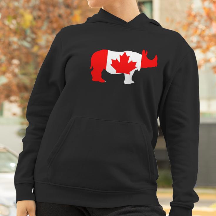 Canada Flag - Rhinoceros - Womens T-Shirt By American Apparel Women Hoodie Gifts for Women