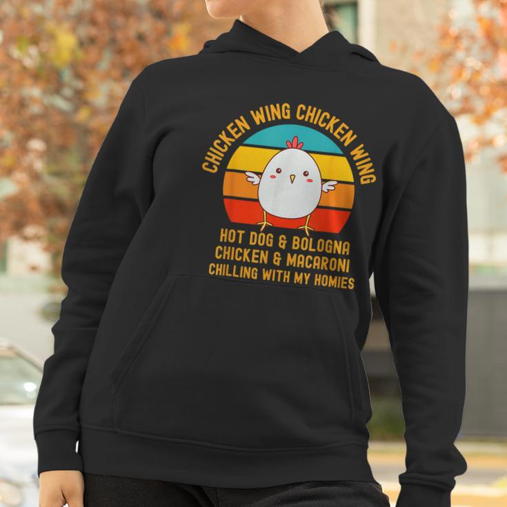 Chicken Wing Chicken Wing Song Lyric Hot Dog Bologna Retro Vintage Women Hoodie Gifts for Women