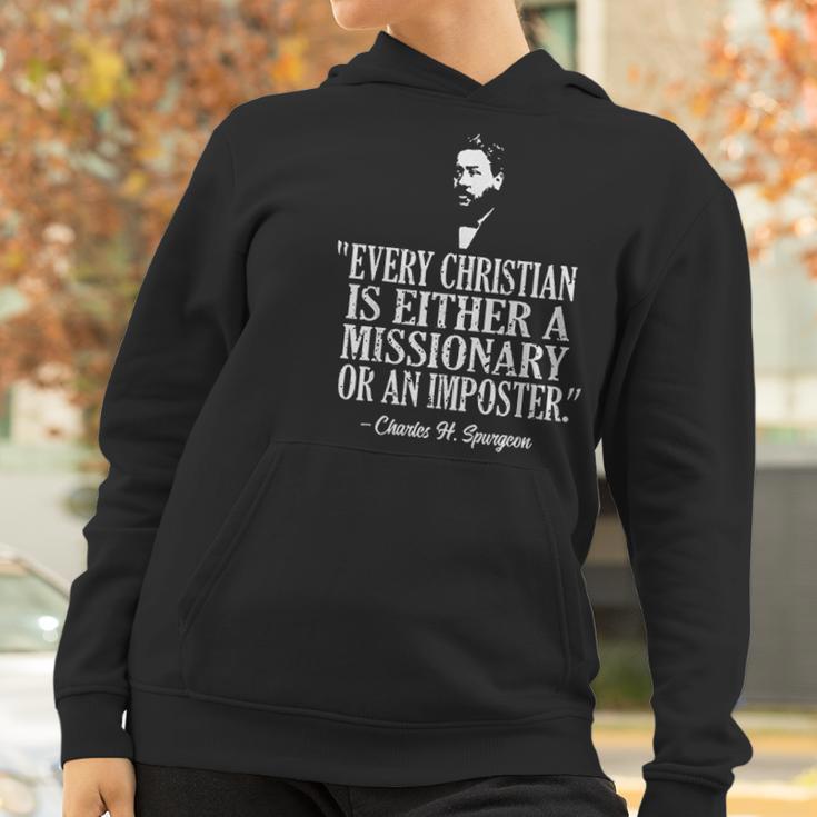 Christian Missionary Or Imposter Charles Spurgeon Women Hoodie Gifts for Women