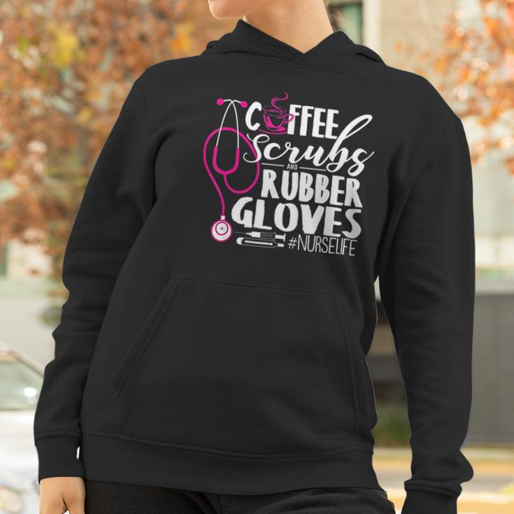 Coffee And Rubber Gloves Nurselife Night Shift Gift Women Hoodie Gifts for Women