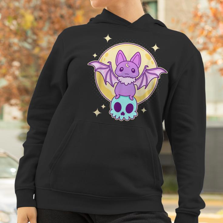 Cute Kawaii Pastel Goth Creepy Bat Skeleton - Vaporwave Men Women T-Shirt Graphic Print Casual Unisex Tee Women Hoodie Gifts for Women