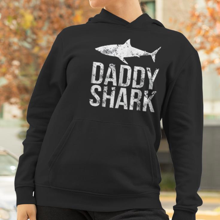 Daddy Shark Black Best Christmas Gifts For Dad Women Hoodie Gifts for Women